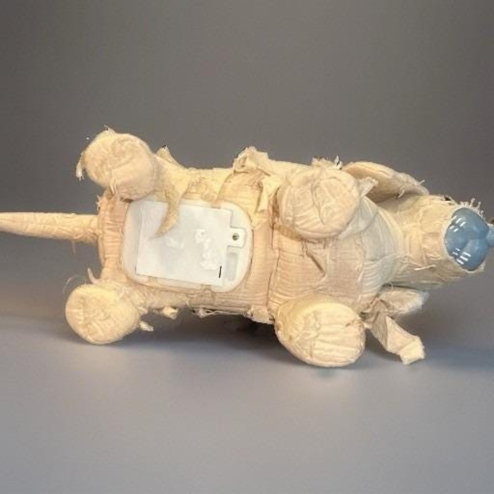 Vtg Gemmy Halloween Mummy Dog Barks Growls jumps Animated Red Light Up Eyes  12" - Picture 6 of 7